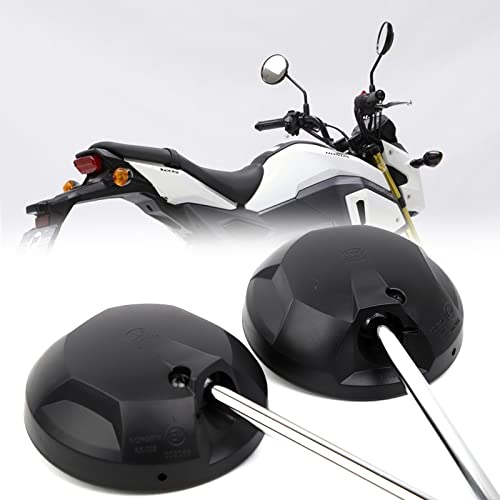 Image of Mokuo Round Rearview Mirrors X Type with M8 M10 Bolt,Handle Bar Mount Fit for Honda Grom MSX125 2013-2022 CMX 300 500 Rebel 2017-2022 Monkey 125 Motocycle Mirrors Silver