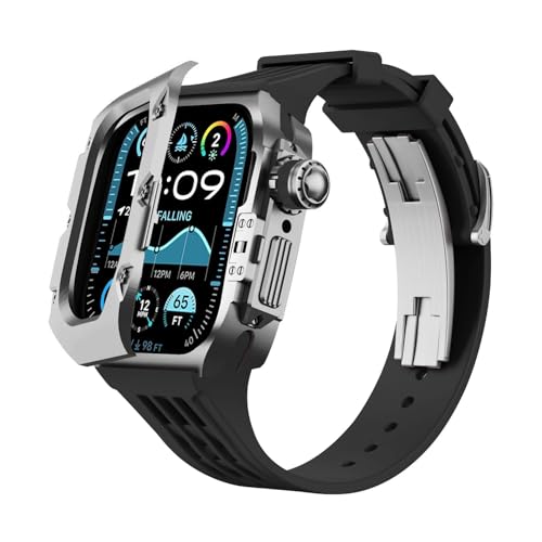 Kit modification Apple Watch Ultra 2 en titane premium et bracelet fluororubbe