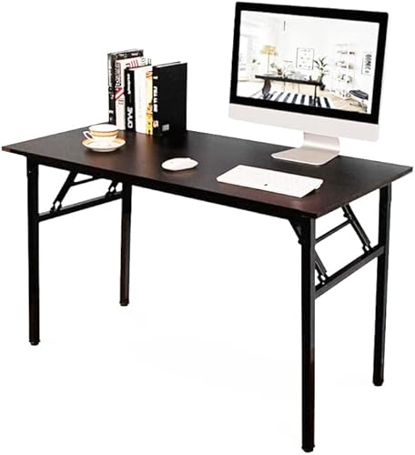 DlandHome 47 inches Folding Table Computer Desk Portable Table Activity Table Conference Table Home Office Desk, Fully Assembled Black DND-ND5-120BB