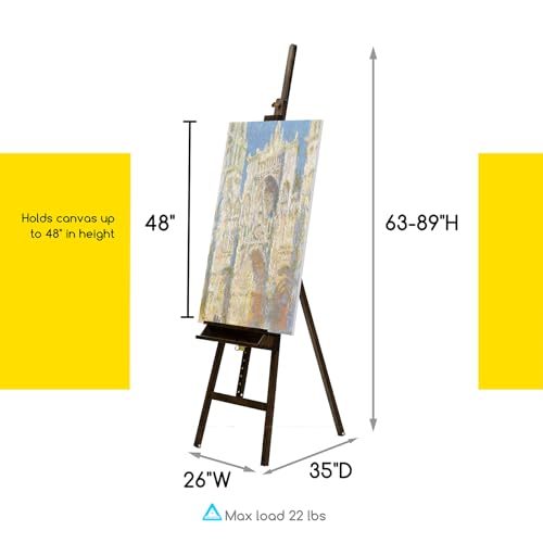 Image of MEEDEN Wooden Artist Easel for Painting: Adjustable Studio Easel for Adults