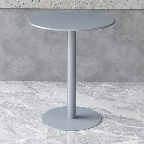SEIFE Mesa Auxiliar Redonda Moderna, Mesa pequeña para Bebidas, Ideal para la Sala de Estar, Mesa de Desayuno o Bar, balcón y Espacios pequeños(Gray,60cm/23.6in)