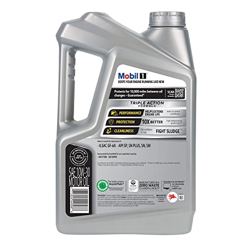 Image of Mobil 1 Advanced Full Synthetic Motor Oil 10W-30, 5 Quart (Pack of 2)