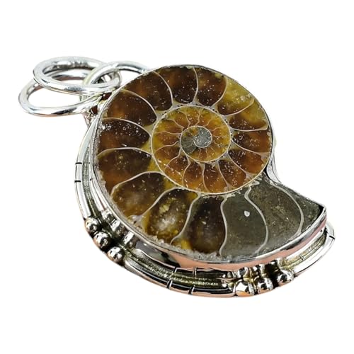 Collier ammonite naturelle et argent 925 pour lithothérapie