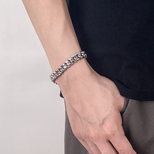 Pulsera clásica de plata 925 italiana hecha a mano para hombre miniatura 3