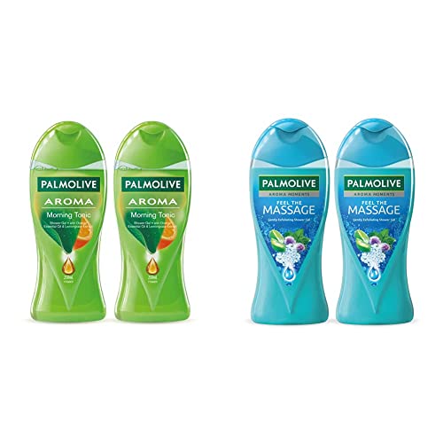 Image of Palmolive Body Wash Aroma Morning Tonic Shower Gel, 250ml (Pack Of 2) & Bodywash Thermal Spa Mineral Massage Shower Gel, 250ml (Pack Of 2)