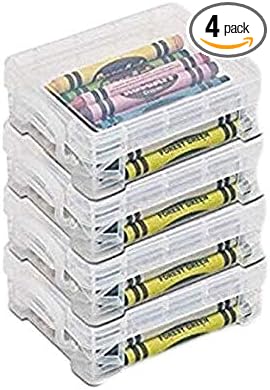 Stackable Crayon Box - Clear (4 Pack)