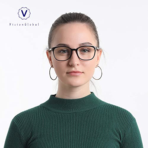 Image of VisionGlobal 6 Pairs Blue Light Blocking Glasses /Reading Glasses for Women /Men, Fashion Eyewear Frame
