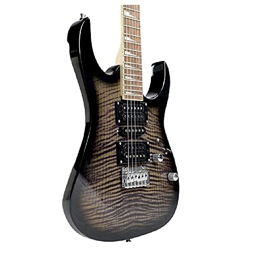 Image of VAULT RG1 Soloist Premium Basswood Electric Guitar (Black, Indian Laurel Fretboard)
