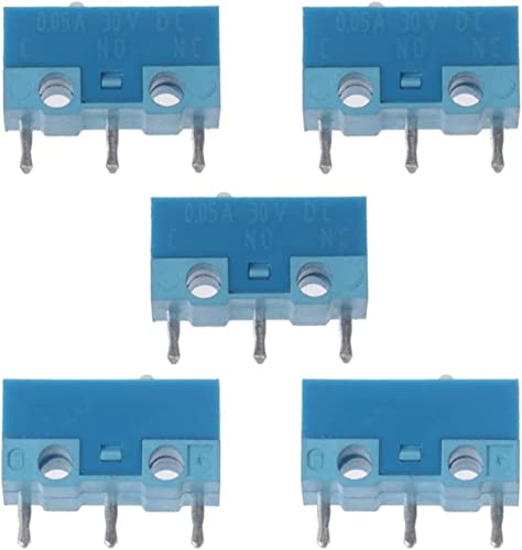 Souris micro interrupteur anti double-clic bouton commutation alliage argent 5 pcs