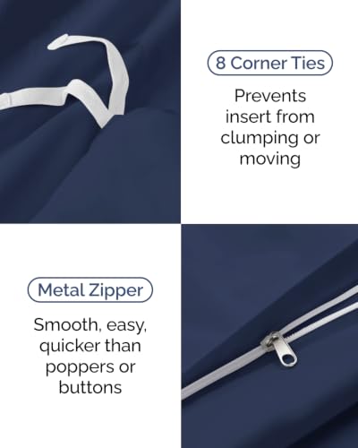 Image of Duvet Cover Twin /Twin XL - 2 Piece Set, College Dorm Room - Navy Blue