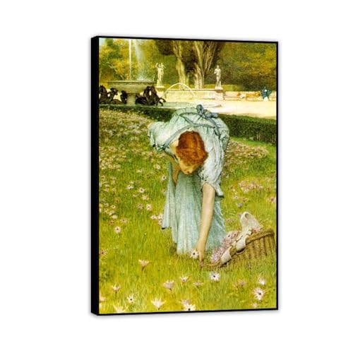 Reproductions de Tableaux sur Toile Célèbre Alma-Tadema cadre noir 30x20