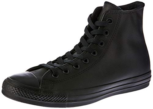 Converse Unisex Chuck Taylor All Star Hi Top Mono Black Sneaker 7.5, Black Monochrome, 9.5 Women/7.5 Men
