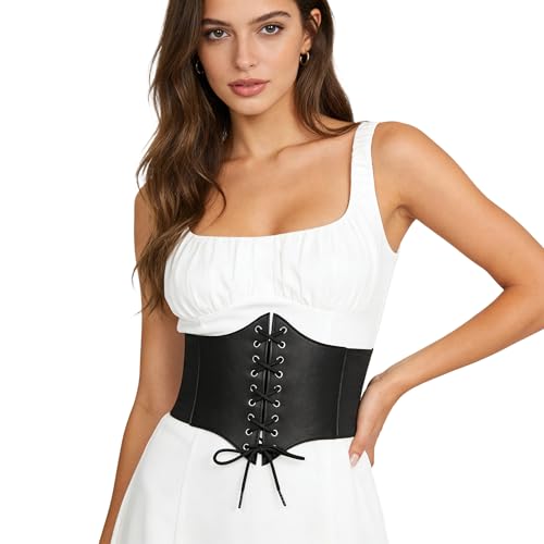HOTSO Ceinture Élastique en Dentelle Rétro Large Corset Haute Qualite Taille Utilisé pour Habiller et Robes de Soirée