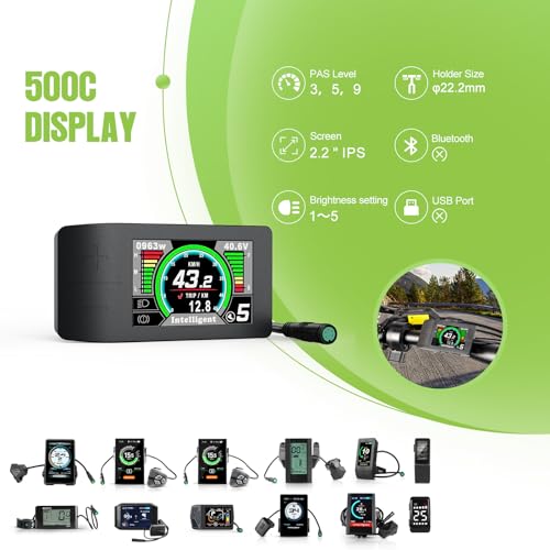 Bafang 1000W Mid Drive Kit,Bafang BBSHD BBS03 Ebike Conversion Kit with Display,48V 8Fun Electric Bike Conversion Kit for Moutain Road Bike(500C,No Battery)