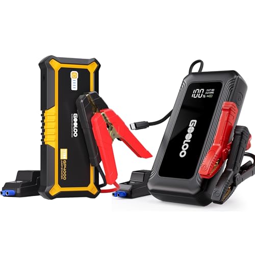 GOOLOO GP4000 Jump Starter & GOOLOO G7 3000A Jump Starter with Built-in Cable - Detailed View