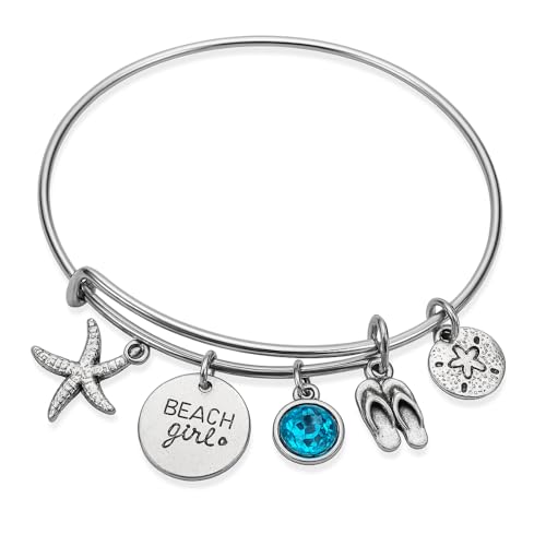 Infinity Collection Life Is Better at The Beach Bracelet, Jewelry Gift for Girls