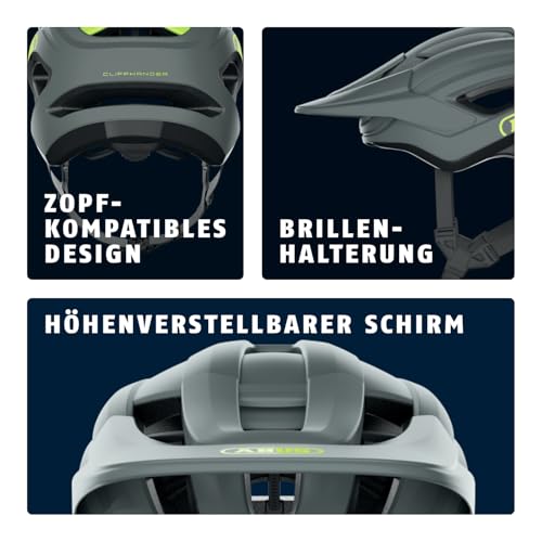 ABUS MTB-Helm Cliffhanger - Fahrradhelm für anspruchsvolle Trails - mit großen Lüftungsöffnungen & TriVider Riemensystem - für Damen und… – Ansicht 4