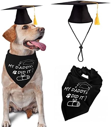 2 Pack Graduation Dog Bandanas - Proud Pup Of A Grad Pet Bandana Set
