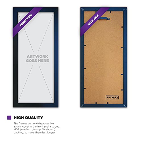 FATMUG Wall Paintings for Living Room with Frame - Set of 3 Large Tribal Modern Abstract Art with Glass-Multicolour