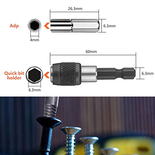 Screw Extractor Tool, XOOL Screw Extractor Kit 22 Pieces, with Magnetic Extension Drill Holder Adapter, Used for Disconnecting Screws and Bolts