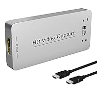 Video Capture Card, HDMI to USB 3.0 Capture Card, Analog Video Capture Dongle Device, Full HD 1080p 60FPS Live Streaming and Recording for Switch PS5 PS4 Xbox, Compatible with Windows Linux Mac OS