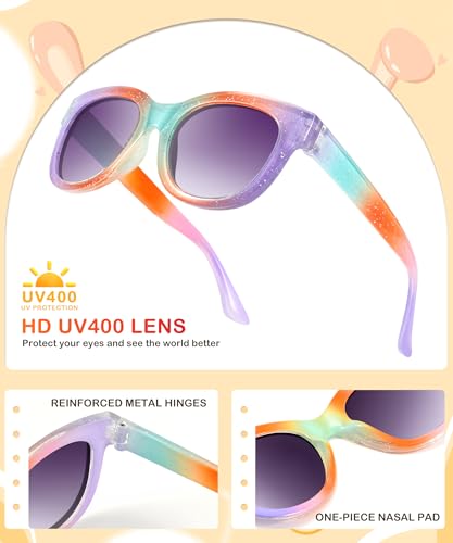 NSSIW Kids Polarized-Sunglasses Boys-Girls Sunglasses: Toddler Sun Glasses with UV Protection for Youth Child 3Pack Age 3-124