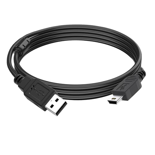 TwinkleHom 1.5M USB-A to Mini USB Camera Cable for Canon EOS 4000D 2000D 80D 5D Mark III PowerShot G7X - Fast Charging 2A Data Transfer Cord Replacement Lead for Canon DSLR/Mirrorless Cameras (Black)