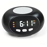 DAUH ST-3 Smart Voice Recorder Alarm Clock, Accessible Voice-Guided Clock with Custom Recording, 3 Alarms, 12/24H Format, USB-C Charging，Easy-Use, Black