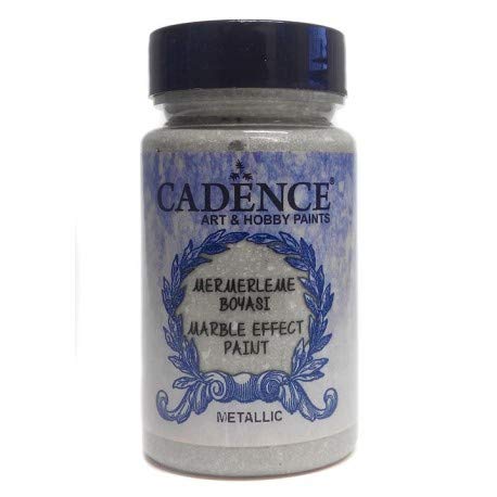 Cadence Pintura Efecto Mármol Plata Metalizado 90ml Ref. 004