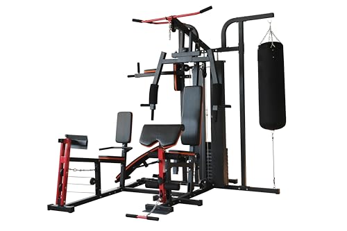 BodyTrain Advanced 3 Station Home Multi Gym With Punch Bag and 60kg Weight Stack