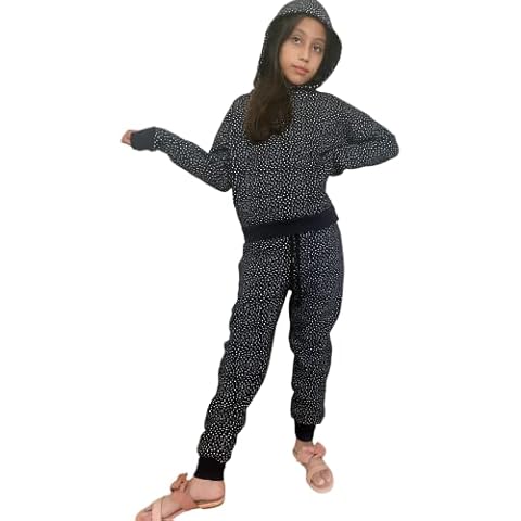 Bahob Girls Printed Hoodie and Jogging Set Cover