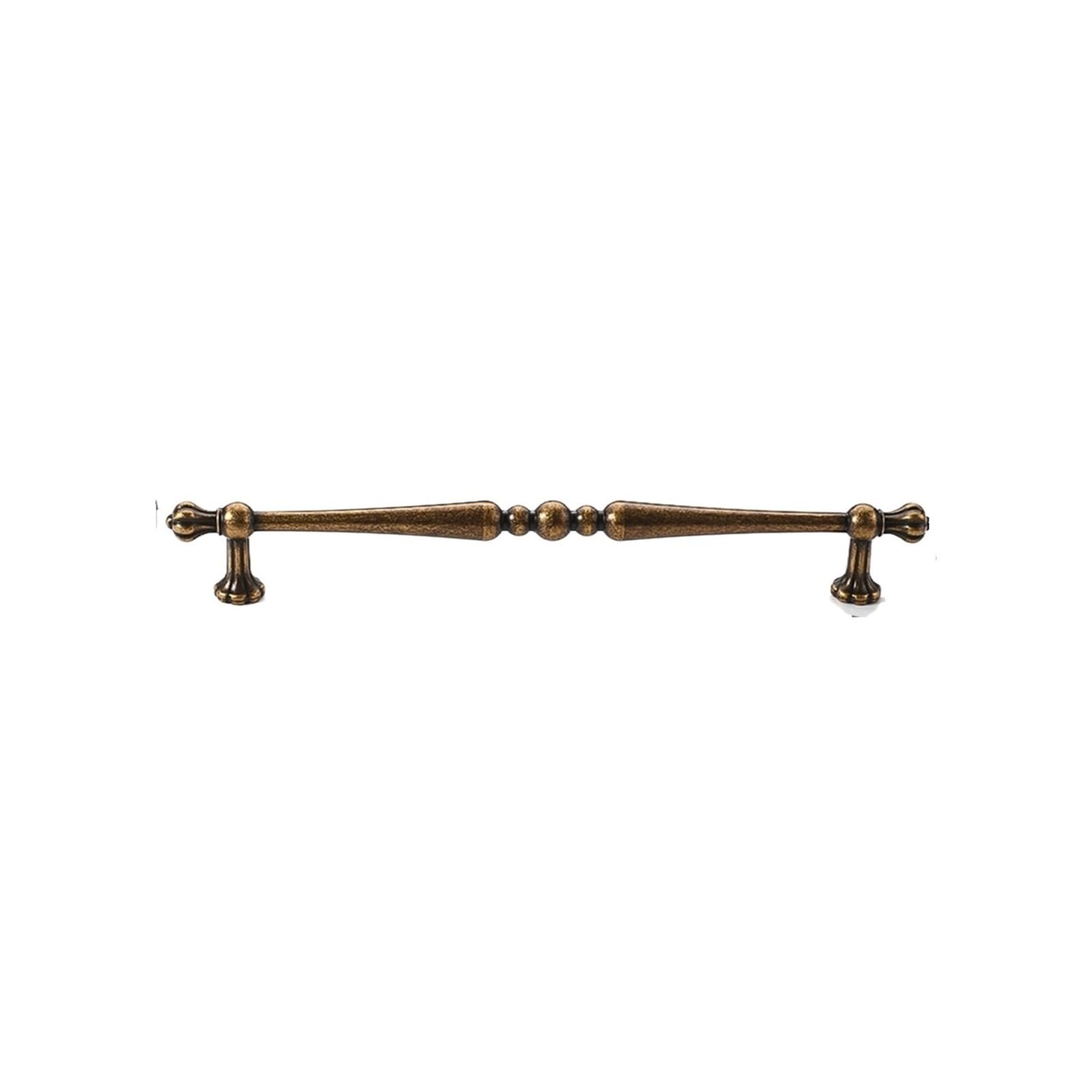 Yonmledo 11206-192Mm Brass Vintage Drawer Handles 2Pcs Yellow Antique Brass Wardrobe Door Pull Vintage Furniture Handle Single-Hole Drawer Knobs Cabinet Antique Bronze Hardware Handle(11206-192Mm)