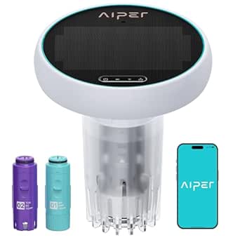AIPER HydroComm Smart Pool Monitor, 24/7 Automatic Water Testing for Pools, Hot Tubs & Spas, 5-in-1 Accurate Digital Tester, App Control, Customized Optimization Tips, White