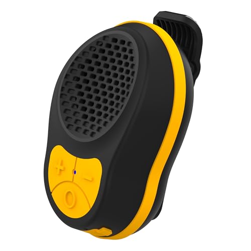 Small wearable Bluetooth speaker clip-on with mic
