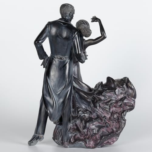 Estatua pareja bailando pintura a mano 25 cm miniatura 5