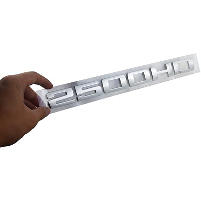 2500Hd 2500 Hd Letter Emblems Badges Replacement for Front Right Left Door Side Nameplates Decals Sticker (Silver)