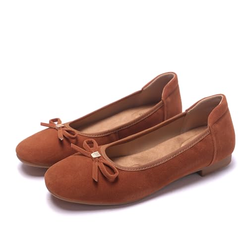 Image of Women's Comfortable Round Toe Bow Ballet Flats Shoes