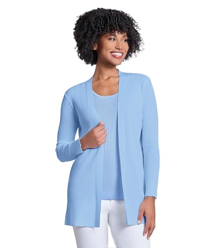 Image of Jones New York Women's Long Sleeve Cardigan with Side Slits