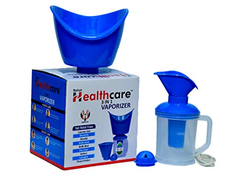 FABROEL SURGICAL® Health Care Facial Beauty Steamer Pain Relief, Full Face and Nose Steam Vaporizer/inhaler for kids and adult Sauna Handy machine (Blue)