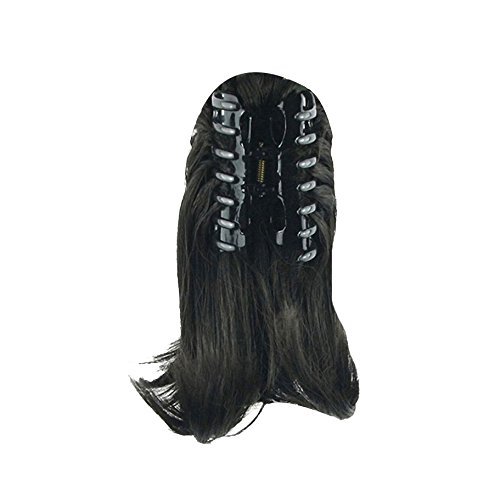 Miniatura 3 de KUKISHOP 4008 - Extensión de pelo de cola de caballo de 10 pulgadas, extensiones de cola de caballo cortas y rectas con clip para niñas y mujeres