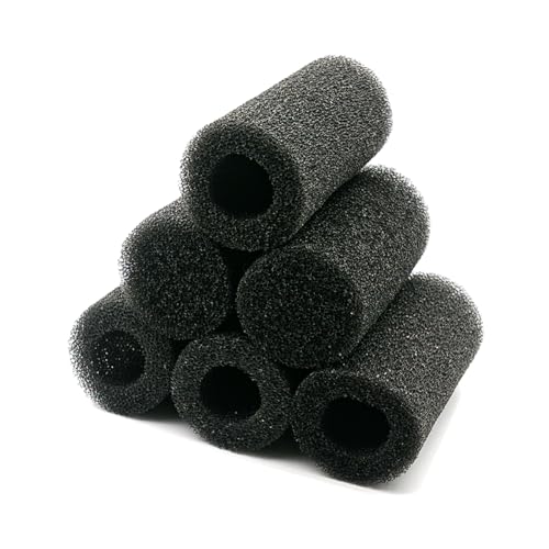 IAFVKAI 6 pièces pré-Filtre éponge Aquarium Mousse éponge Rouleau Couvercle de Filtre d'admission Pompe à Air Filtre de Remplacement pour Aquarium...