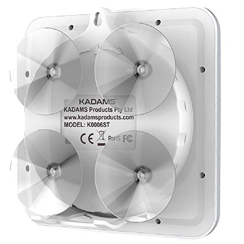 Kadams Bathroom Shower Digital Wall Clock - Water Resistant - Large Display Led Wall Clock - Seconds Counter - Temperature & Calendar Display - Suction Cup, Multiple Mounting Options (Silver) #TOP2