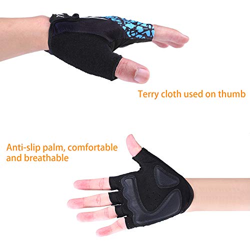 Luvas de ciclismo, Romacci Luvas de ciclismo Luvas de bicicleta meio dedo antiderrapante Luvas respi