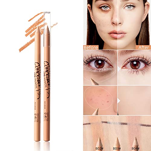 12 Packs Wonder Concealer Pencil Tricolor Combination Makeup Contour Concealer Stick Highlighter Set Waterproof Full Coverage Foundation Concealer For Eye Dark Circles Spot Scar Tattoos #TOP5