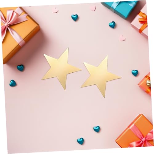 Recortes de Estrellas Doradas de Papel Listos para Decorar Pizarras sin Cortar 6