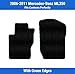 Green Edge Custom Fit Front Carpet Floor Mats, Black, Compatible with Mercedes-Benz ML350 2011 2010 2009 2008 2007 2006