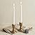 Cast Iron Candle Holders Antique Brass Iron Taper Candle Holders Set of 2, Decorative Metal Candlestick Stands for Weddings, Dining, Parties, and Home Decor