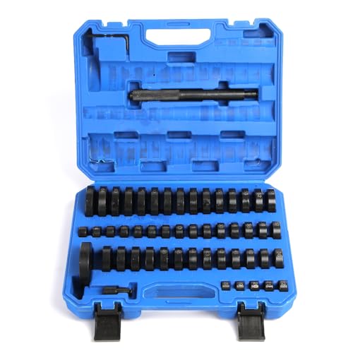 Yonligonju 52 - in - 1 Custom Bushing Driver KitIdeal for Transmission Bushing Removal Wheel Axle Bearing Race & Seal Installation (Blue)