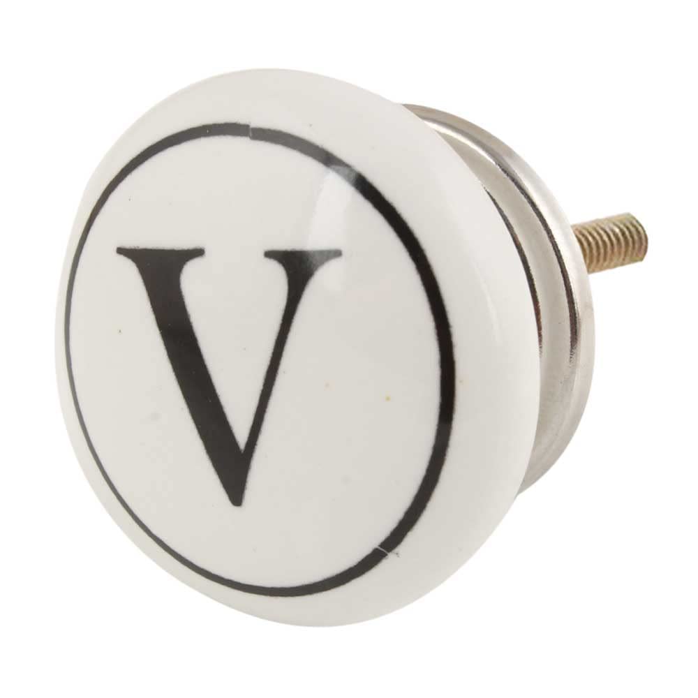 Indian-Shelf 2 Piece Black, White Knobs -Ceramic Door Knobs for Drawers - V Alphabet Handle Doors - 3.81 cm Drawer Pulls (B09SG731KP) Amazon Price History, Amazon Price Tracker