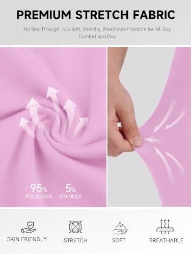 Image of 8 Pack Girls Shorts Bike Shorts Toddler Cartwheel Dance Under Dress Clothes | Soft & Stretchy & Not See Through, 12M-16Y Toddler & Kids Biker Shorts, Snug Fit Stays Put, Multi-color Girls Clothes Pack